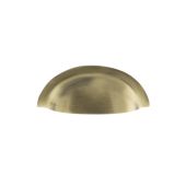 Atlantic - OEC1176AB Old English 'Winchester' Solid Brass Cabinet Cup Pull on Concealed Fix - Antique Brass