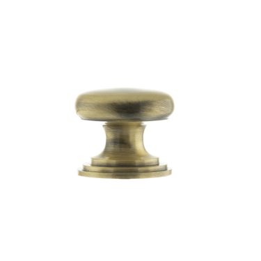 Click Here To Enlarge This Photo Of Atlantic - OEC1232AB Old English 'Lincoln' Solid Brass Victorian Cabinet Knob 32mm on Concealed Fix - Antique Brass