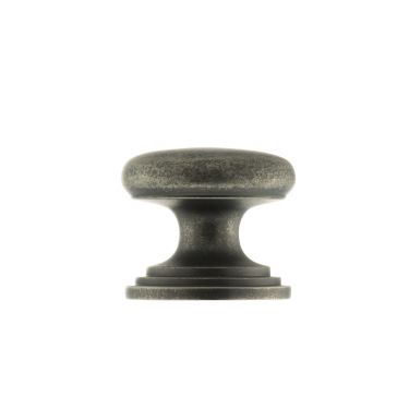 Click Here To Enlarge This Photo Of Atlantic - OEC1232DS Old English 'Lincoln' Solid Brass Victorian Cabinet Knob 32mm on Concealed Fix - Distressed Silver