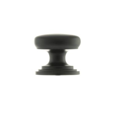 Click Here To Enlarge This Photo Of Atlantic - OEC1232MB Old English 'Lincoln' Solid Brass Victorian Cabinet Knob 32mm on Concealed Fix - Matt Black