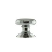 Atlantic - OEC1232PC Old English 'Lincoln' Solid Brass Victorian Cabinet Knob 32mm on Concealed Fix - Polished Chrome