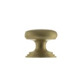 Atlantic - OEC1232SB Old English 'Lincoln' Solid Brass Victorian Cabinet Knob 32mm on Concealed Fix - Satin Brass