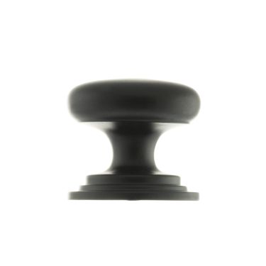 Click Here To Enlarge This Photo Of Atlantic - OEC1238MB Old English 'Lincoln' Solid Brass Victorian Cabinet Knob 38mm on Concealed Fix - Matt Black