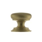 Atlantic - OEC1238SB Old English 'Lincoln' Solid Brass Victorian Cabinet Knob 38mm on Concealed Fix - Satin Brass