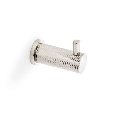 Click Here To Enlarge This Photo Of AW775PNPVD - Alexander & Wilks Brunel Diamond Knurled Coat Hook Polished Nickel PVD