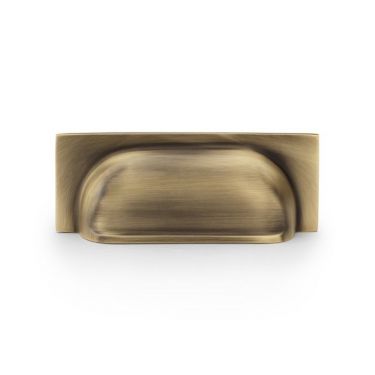 Click Here To Enlarge This Photo Of AW905AB - Alexander & Wilks Quantock Cup Pull Handle - Antique Brass - 96mm c/c