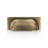 AW905AB - Alexander & Wilks Quantock Cup Pull Handle - Antique Brass - 96mm c/c