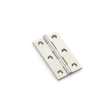 Click Here To Enlarge This Photo Of AW064-CH-PN - Alexander & Wilks Heavy Pattern Solid Brass Cabinet Butt Hinge - Polished Nickel - 2.5"