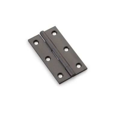 Click Here To Enlarge This Photo Of AW075-CH-DBZ - Alexander & Wilks Heavy Pattern Solid Brass Cabinet Butt Hinge - Dark Bronze - 3"