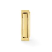 AW990SBPVD - Alexander & Wilks Sliding Door Edge Pull (Square) - Satin Brass PVD