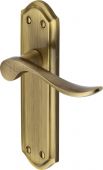 SAN1410-AT Heritage Brass Door Handle Lever Latch Sandown Design Antique Brass Finish