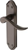 SAN1410-MB Heritage Brass Door Handle Lever Latch Sandown Design Matt Bronze Finish