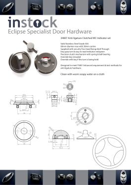 Click Here To Enlarge This Photo Of 34807 Eclipse Specialist Anti-Ligature Clutched WC Indicator Set