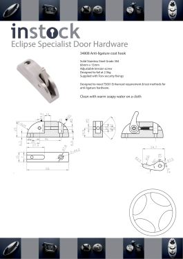 Click Here To Enlarge This Photo Of 34808 Eclipse Specialist Anti-Ligature Coat Hook