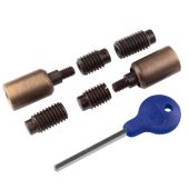 WF18AB - Carlisle Brass Sash Window Stop (2 x Stops 4 x Ferrules 1 x Key) 25 x 16mm Antique Brass