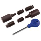 WF18MBRZ - Carlisle Brass Sash Window Stop (2 x Stops 4 x Ferrules 1 x Key) 25 x 16mm Matt Bronze