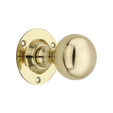 Click Here To Enlarge This Photo Of SB2102PB - Spira Brass Ball Door Knobs - Polished Brass