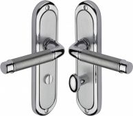 SAT1030-AP Heritage Brass Door Handle For Bathroom Saturn Design Apollo Finish