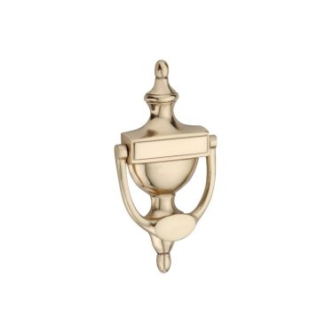 Click Here To Enlarge This Photo Of SB4106PB - Spira Brass Victorian Urn Door Knocker 150mm - Polished Brass