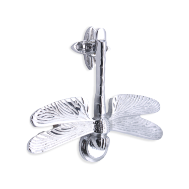 Click Here To Enlarge This Photo Of SB4108PC - Spira Brass Dragonfly Door Knocker - Polished Chrome