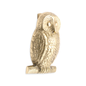 SB4109PB - Spira Brass Owl Door Knocker - Polished Brass