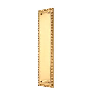 Click Here To Enlarge This Photo Of SB2213PB - Spira Brass Georgian Finger Plate 285mm - Polished Brass