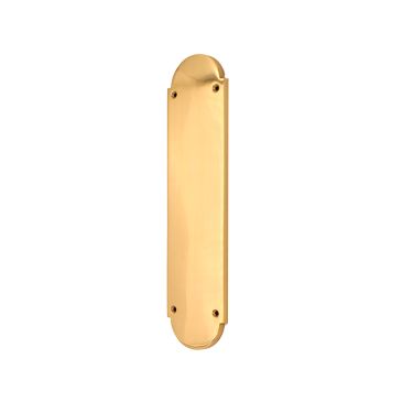 Click Here To Enlarge This Photo Of SB2216PB - Spira Brass Victorian Half Round Finger Plate 300mm - Polished Brass