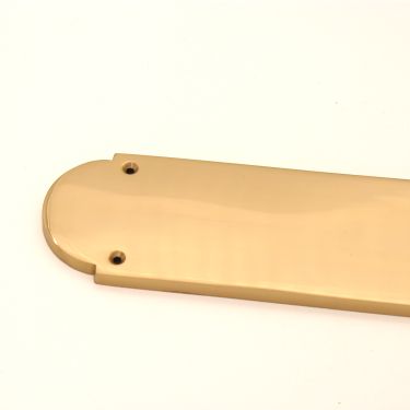 Click Here To Enlarge This Photo Of SB2216PB - Spira Brass Victorian Half Round Finger Plate 300mm - Polished Brass