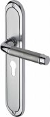 SAT2048-AP Heritage Brass Door Handle For Euro Profile Plate Saturn Long Design Apollo Finish