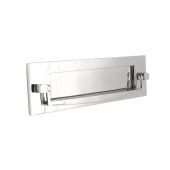 SB5107PC - Spira Brass Regency Knocker Postal Plate 255mm x 76mm - Polished Chrome