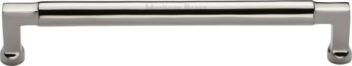 Click Here To Enlarge This Photo Of C0312 203-PNF Heritage Brass Cabinet Pull Bauhaus Design 203mm ctc Polished Nickel Finish