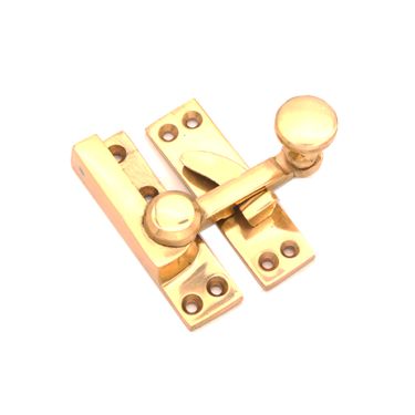 Click Here To Enlarge This Photo Of SB8102PB - Spira Brass Quadrant Sliding Arm Fastener - Polished Brass