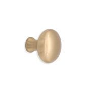SB2330SB - Spira Brass Mushroom 32mm Cupboard Knob - Satin Brass