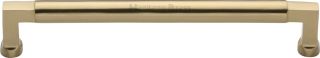 C0312 203-SB Heritage Brass Cabinet Pull Bauhaus Design 203mm ctc Satin Brass Finish