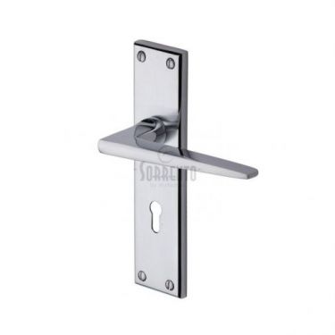 Click Here To Enlarge This Photo Of SC-3400-AP M.Marcus Sorrento Door Handle Lever Lock Swift Design Apollo Finish