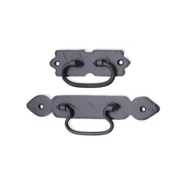 Click Here To Enlarge This Photo Of FC254 - Spira Brass Petal Ring Drop Pull - Black Iron
