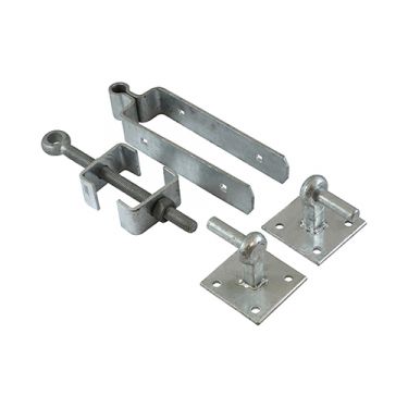 Click Here To Enlarge This Photo Of TIMCO AFHP600G - Galvanised Adjustable Fieldgate Hinge Set with Hook on Plate to suit 2700-3600mm Wide Gates