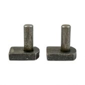 TIMCO GWH19S - Self Colour Gate Hooks to Weld; 19mm Pin; 63x50mm Base (2 pack)