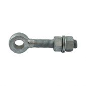 TIMCO AGE16100GEA - Galvanised Adjustable Gate Eyes with Nuts - M16 x 100mm