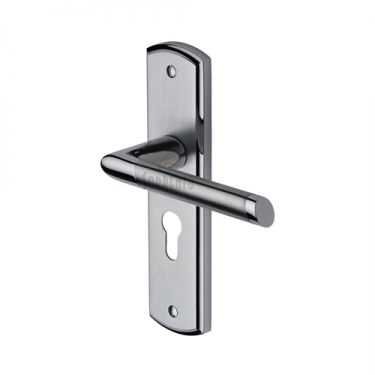 Click Here To Enlarge This Photo Of SC-3548-AP M.Marcus Sorrento Door Handle For Euro Profile Plate Mercury Design Apollo Finish