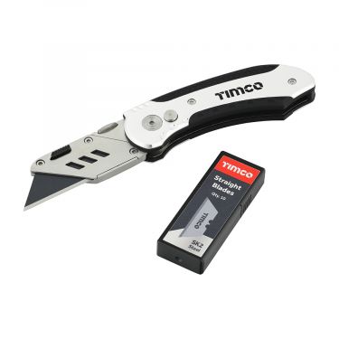 Click Here To Enlarge This Photo Of TIMCO 253017 Folding Utility Knife & Blades