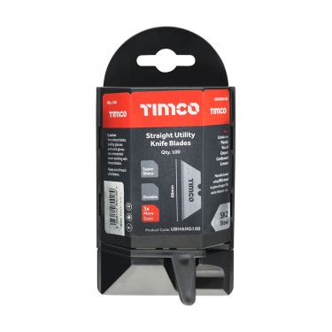 Click Here To Enlarge This Photo Of TIMCO UBHANG100 Utility Knife Blades (100pcs)
