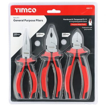 Click Here To Enlarge This Photo Of TIMCO 468173 - 3pc General Purpose Pliers Set