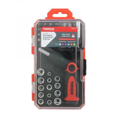 Click Here To Enlarge This Photo Of TIMCO 468136 - 46pc Racheting Screwdriver & Bit Set