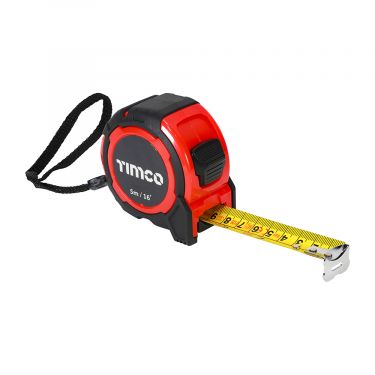 Click Here To Enlarge This Photo Of TIMCO 5MTAPEM 5m/16ft x 25mm Tape Measure