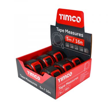Click Here To Enlarge This Photo Of TIMCO 5MTAPEM 5m/16ft x 25mm Tape Measure