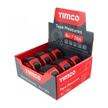 Click Here To Enlarge This Photo Of TIMCO 8MTAPEM 8m/26ft x 25mm Tape Measure