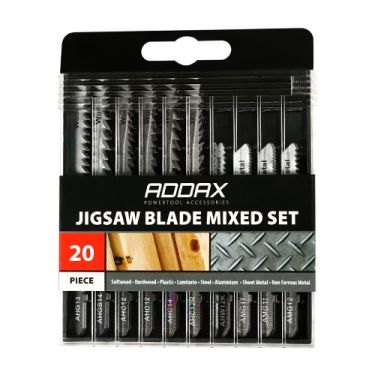 Click Here To Enlarge This Photo Of TIMCO JIGSET20 - 20pcs Mixed Jigsaw Blade set for Wood & Metal
