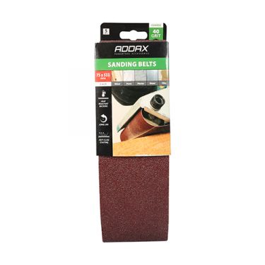Click Here To Enlarge This Photo Of TIMCO 231069 - P40 Grit Sanding Belts 75mm x 533mm (5pcs)
