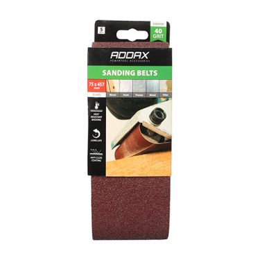 Click Here To Enlarge This Photo Of TIMCO 231429 - P40 Grit Sanding Belts 75mm x 457mm (5pcs)